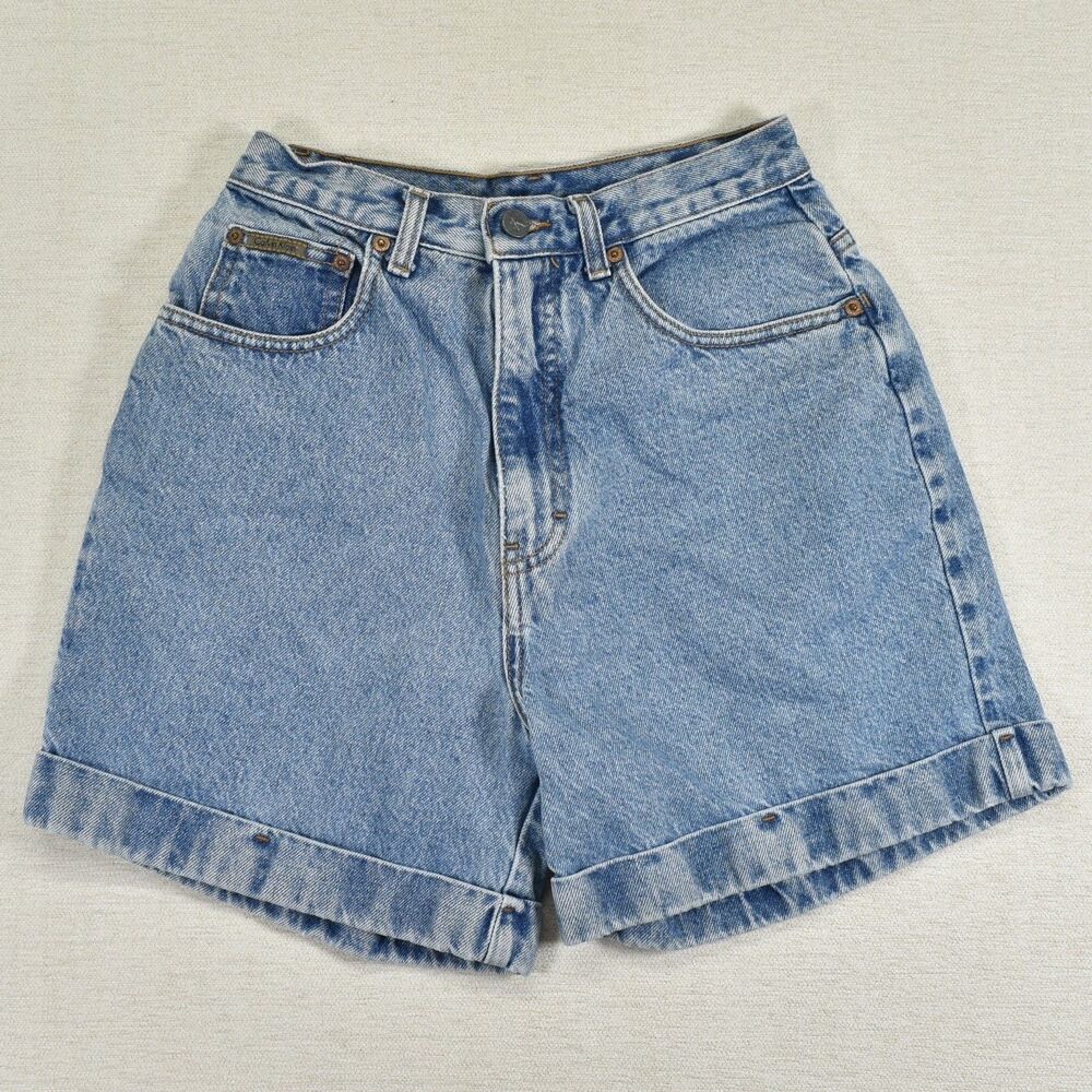 Vintage 90s Calvin Klein Jean Mom Short High Rise 8 Cuffed Double Stone Wash